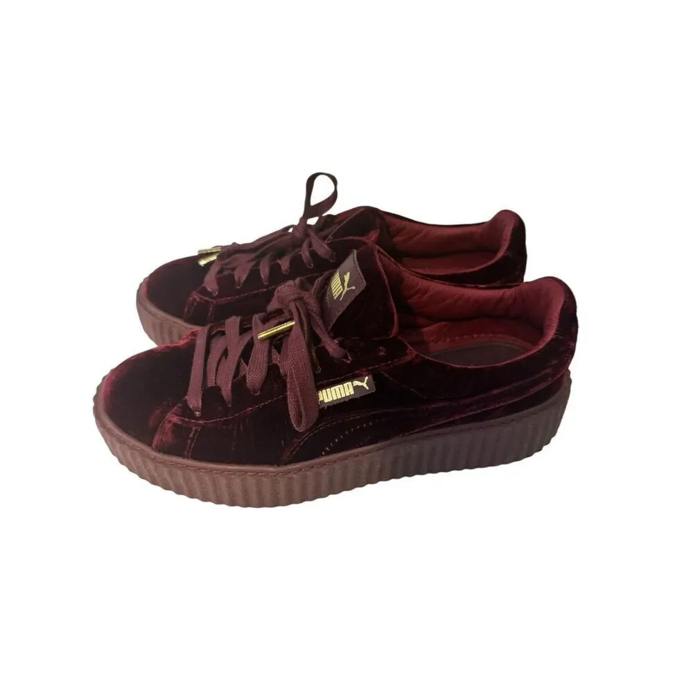 PUMA x FENTY By Rihanna Velvet Creeper 'Burgundy' Women's Sneakers Rare Sz 6 - Picture 5 of 9